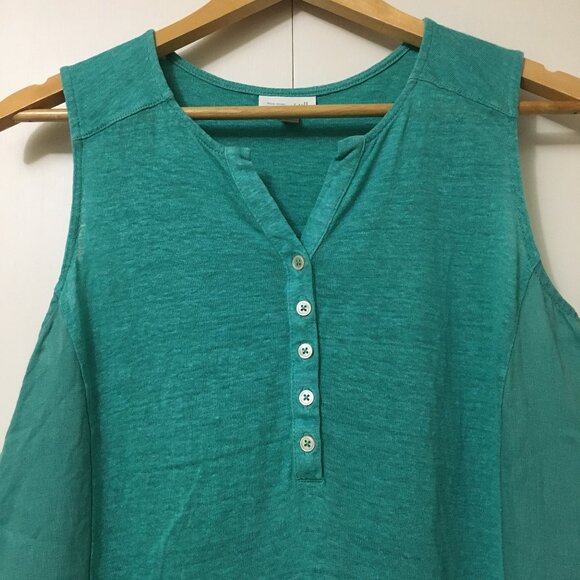 Love Linen 100% Linen Teal A-line Tank Top - Picture 4 of 15